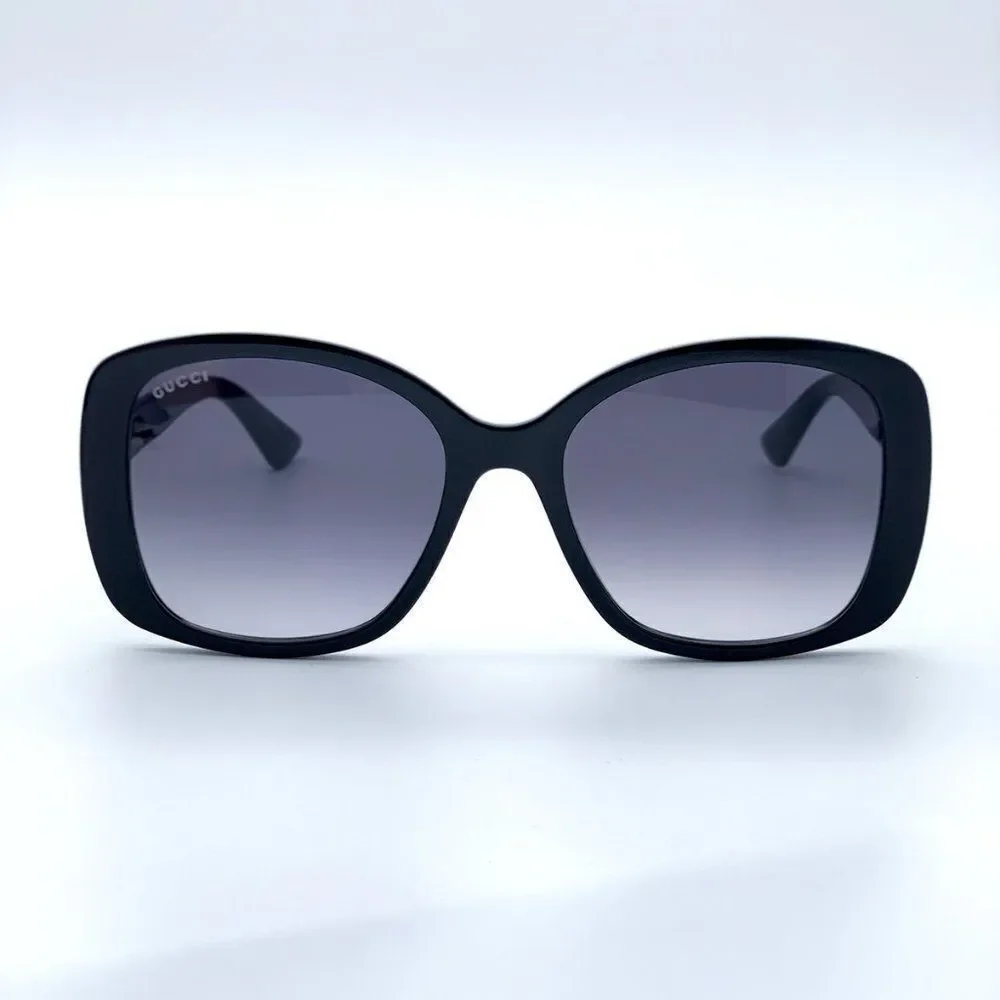 ЄNEW Gucci GG0762S  001 Black Gray Gradient Square Women Sunglasses - Picture 3 of 13